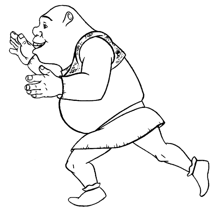 coloriage shrek s entraine a la danse
